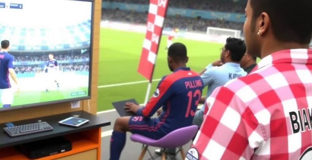 Indian gamers playing FIFA 13: Hyderabad FC Legacy in a local tournament