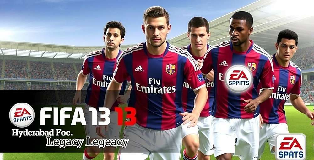 FIFA 13: Hyderabad FC Legacy cover featuring Hyderabad FC players in traditional kit