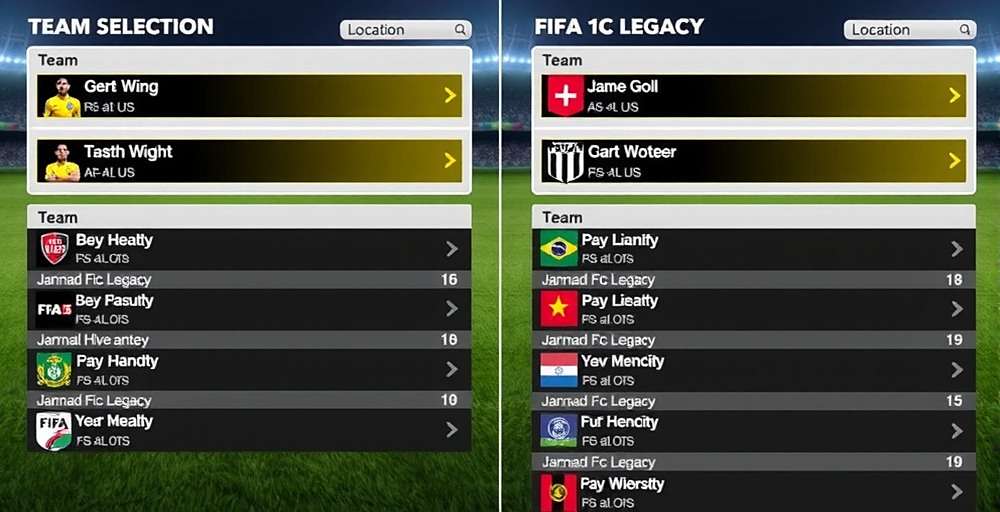 Comparison of team selections between standard FIFA 13 and FIFA 13: Hyderabad FC Legacy